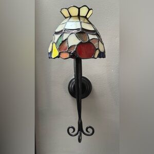 Multicolor Stained Glass Wall Candle Holder